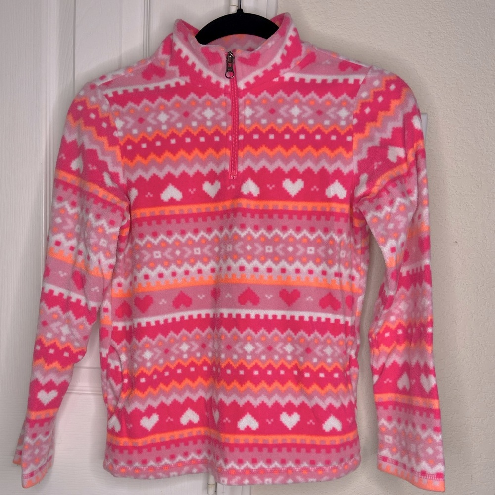 CHILDREN’S Place Pink Fleece Half Zip Sweater